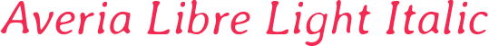 Averia Libre Light Italic